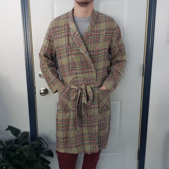 jcpenney Accessories Vintage 7s80s Plaid Flannel Robe Poshmark